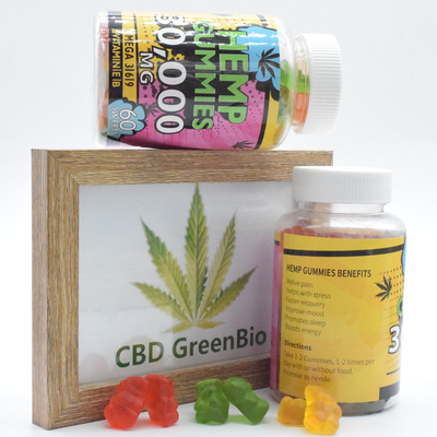 25mg Broad Spectrum CBD Gummies ความวิตกกังวลในการปล่อยพรีเมี่ยมออร์แกนิก