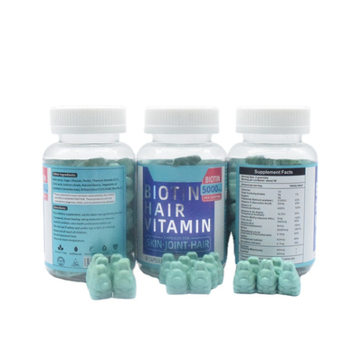 การเจริญเติบโตของเส้นผม 5000MCG Bear Gummies Gluten Free Dl Alpha Tocopheryl Acetate