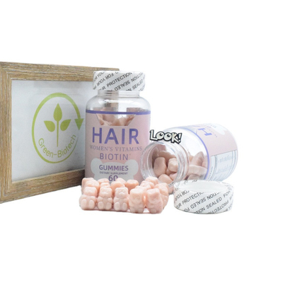 มังสวิรัติ Biotin Collagen Gummies GMP สำหรับผิวผม การเจริญเติบโตของเล็บ อาหารเสริมไบโอตินวิตามิน