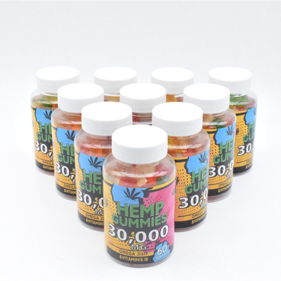 GMP  CBD Gummy 25 มก. ปล่อยความเจ็บปวดอาหารเกรด 60 Gummies ต่อขวด