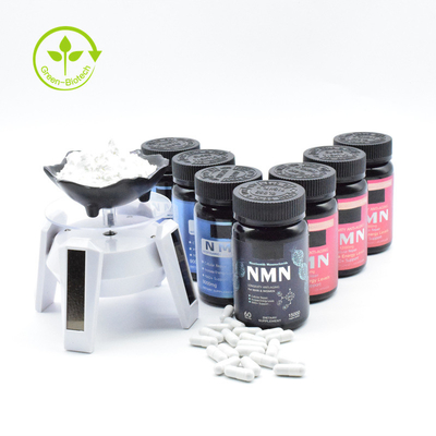 ผลิตภัณฑ์เสริมความงาม Pure NMN Nicotinamide Mononucleotide Capsules 500 Mg สำหรับการต่อต้านริ้วรอย