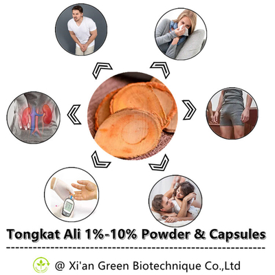 แคปซูล Tongkat Ali อินทรีย์ Eurycoma Longifolia Tongkat Ali Root Extract Capsules รองรับความแข็งแกร่งและพลังงาน