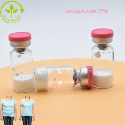 ราคาต่ําสุด ความบริสุทธิ์สูง 98% สีขาว  Semaglutide 5mg 10mg
