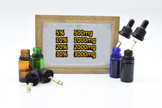 ความวิตกกังวลในวงกว้างลดน้ำมัน CBD ดิบ 500 มก. 1,000 มก. 2000 มก