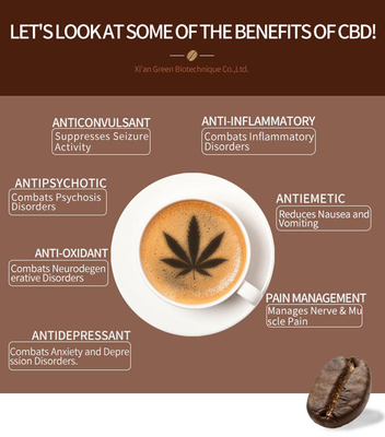 100g Natural CBD Coffee ผง ส่วนผสมทางโภชนาการ Full Spectrum