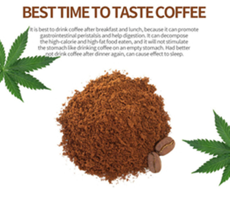 สารสกัดจากกัญชา CBD ผงกาแฟสำเร็จรูปปราศจากกลูเตนปลอดจีเอ็มโอ THC ฟรี