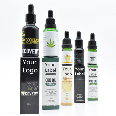 OEM ODM Broad Spectrum CBD น้ำมัน THC ฟรีสำหรับการดูแลสุขภาพ 500 มก. 1000 มก.