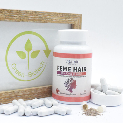 Feme Hair Capsule Plus Biotin Vitamins Hair Growth Formula ผลิตภัณฑ์เสริมอาหาร