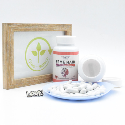 Feme Hair Biotin อาหารเสริมวิตามิน BRC ISO การเจริญเติบโตของเส้นผมอย่างรวดเร็ว D Biotin