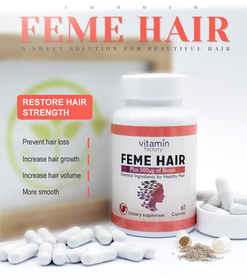 Feme Hair Biotin Capsule วิตามินพรีเมี่ยมเกรดสำหรับสุขภาพผิวเล็บ