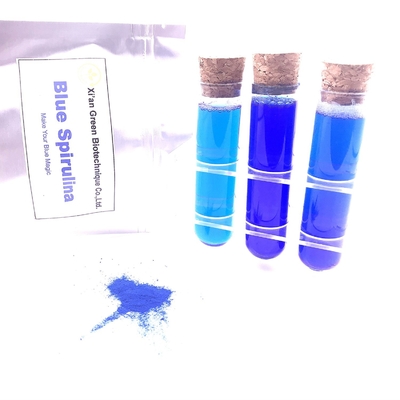 สีผสมอาหารธรรมชาติ ISO บริสุทธิ์ Blue Spirulina Phycocyanin ผง E18 Value