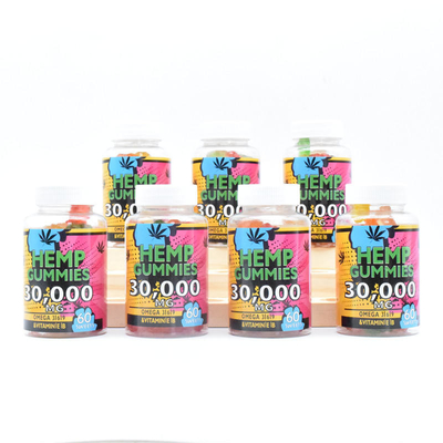 GMP  CBD Gummy 25 มก. ปล่อยความเจ็บปวดอาหารเกรด 60 Gummies ต่อขวด